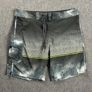 Ocean‎ Current Board Shorts Mens 38 Swim Gray Trunks Polyester Blend